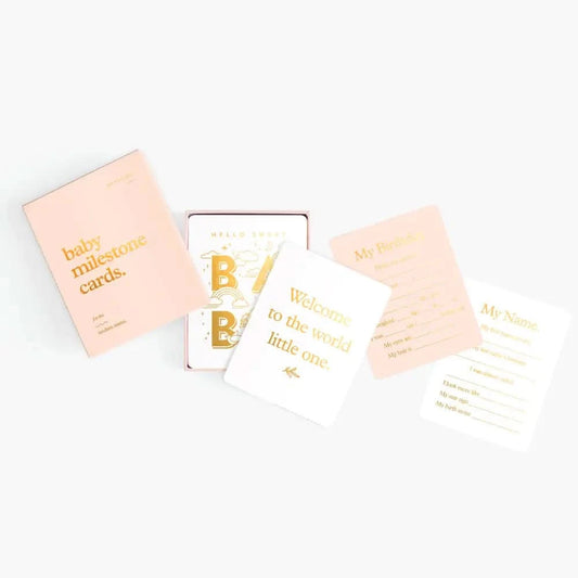Fox & Fallow Baby Milestone Cards Cream - Timber Tinkers