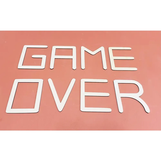 GAME OVER wall plaque - Timber Tinkers