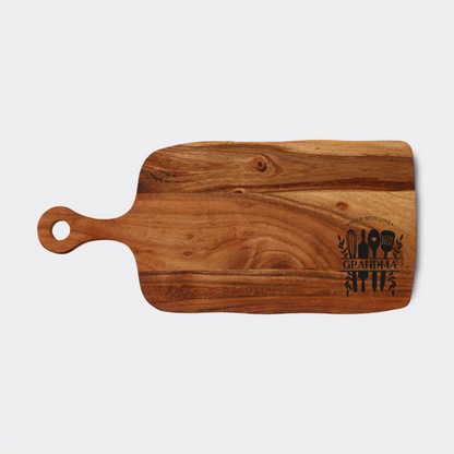 Personalised Made with Love Serving Board