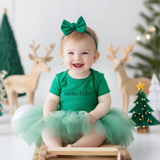 Green Santa Baby Onesie