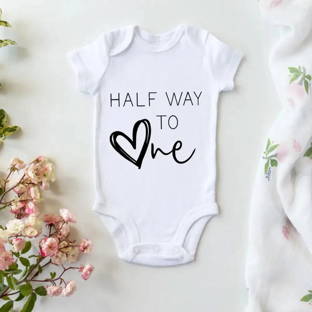Half Way to One Onesie Size 6-12 Months - Timber Tinkers
