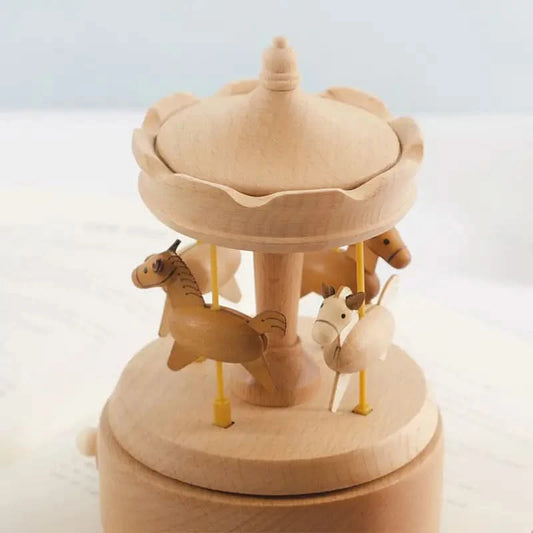 Horse Carousel Music Box - Timber Tinkers