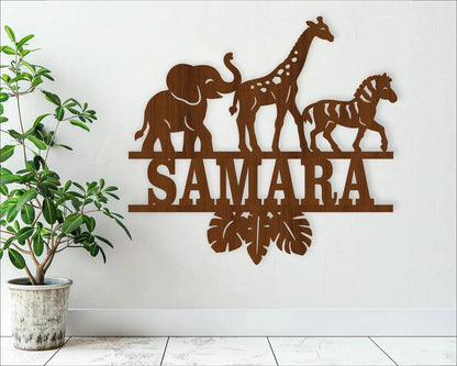Safari Name Sign