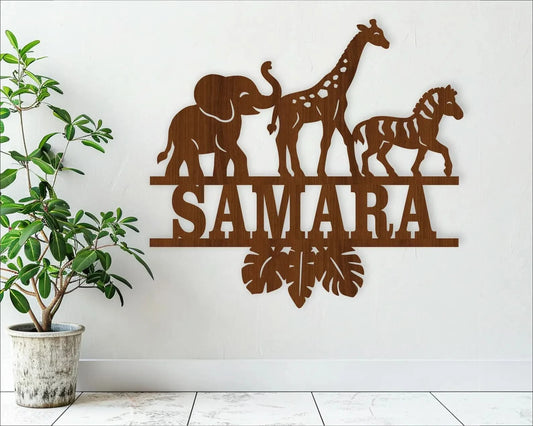 Safari Name Sign
