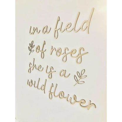 in a field of roses she is a wildflower wall plaque - Timber Tinkers