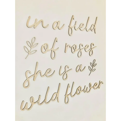 in a field of roses she is a wildflower wall plaque - Timber Tinkers