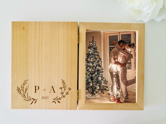 Personalised Wooden Photo Frame - Initials