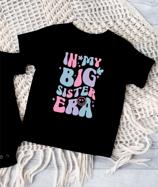 In my big sister era Black Tshirt
