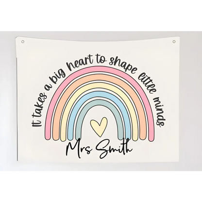 It takes a big heart to grow little minds Wall Hang - Timber Tinkers