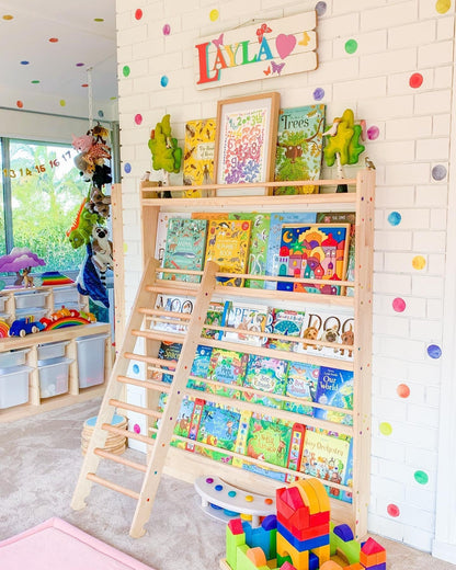 JOYKIDS Front Facing Bookshelf with 5 Tier - SolidWood