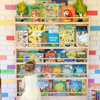 JOYKIDS Front Facing Bookshelf with 5 Tier - SolidWood