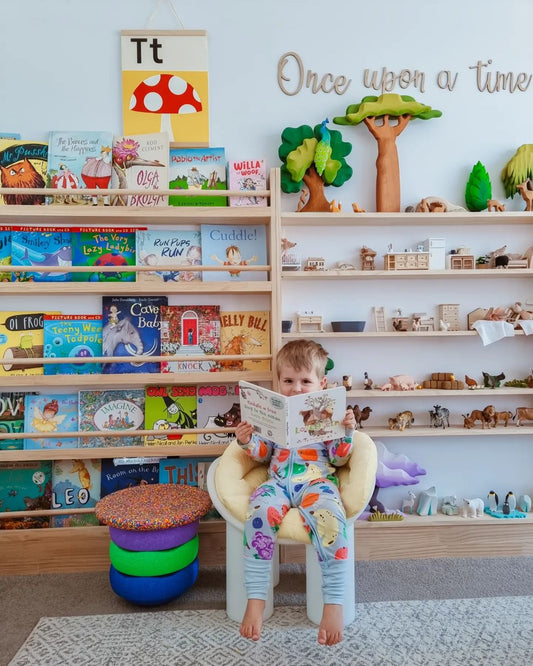 JOYKIDS Slim-Line Toy Shelf with 7-tier (Adjustable) - SolidWood