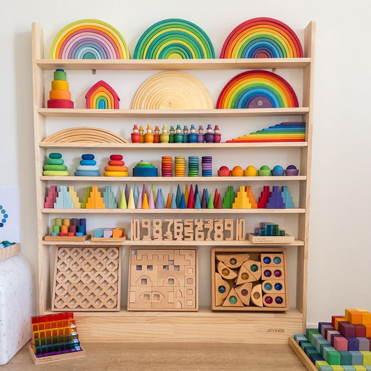 JOYKIDS Slim-Line Toy Shelf with 7-tier (Adjustable) - SolidWood