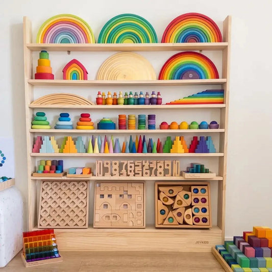 JOYKIDS Slim-Line Toy Shelf with 7-tier (Adjustable) - SolidWood - Timber Tinkers