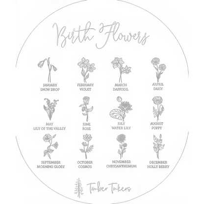Keepsake Box - Birth Flower - Timber Tinkers