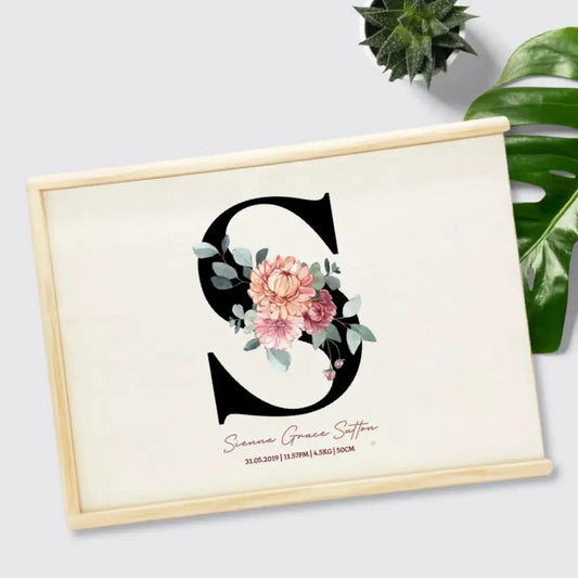 Keepsake Box - Floral Letter - Timber Tinkers