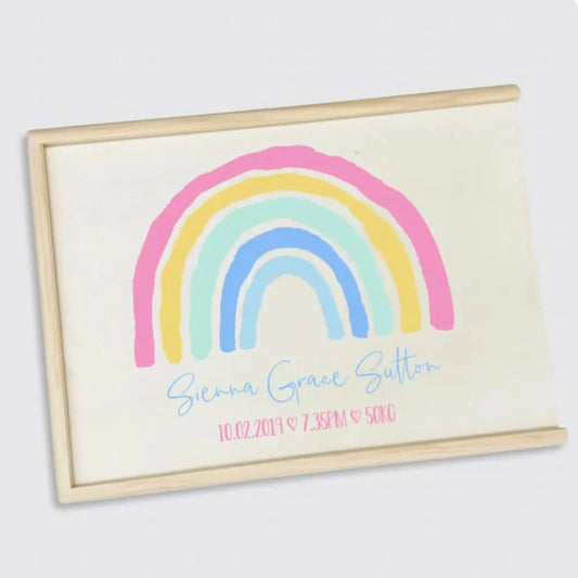 Keepsake Box - Pastel Rainbow - Timber Tinkers