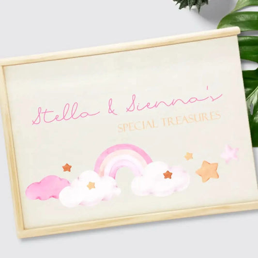 Keepsake Box - Pink Rainbow - Timber Tinkers