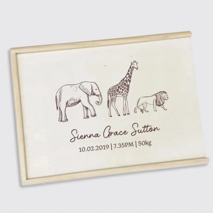 Keepsake Box - Safari Animals - Timber Tinkers