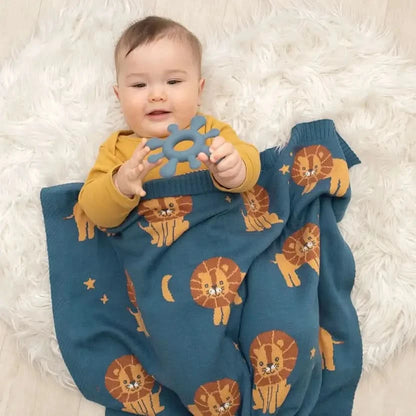 Knit Blanket - Lion - Timber Tinkers