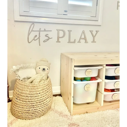 let's PLAY wall plaque - Timber Tinkers