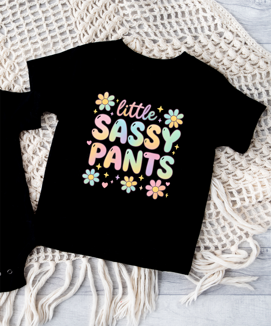 little sassy pants Black Tshirt