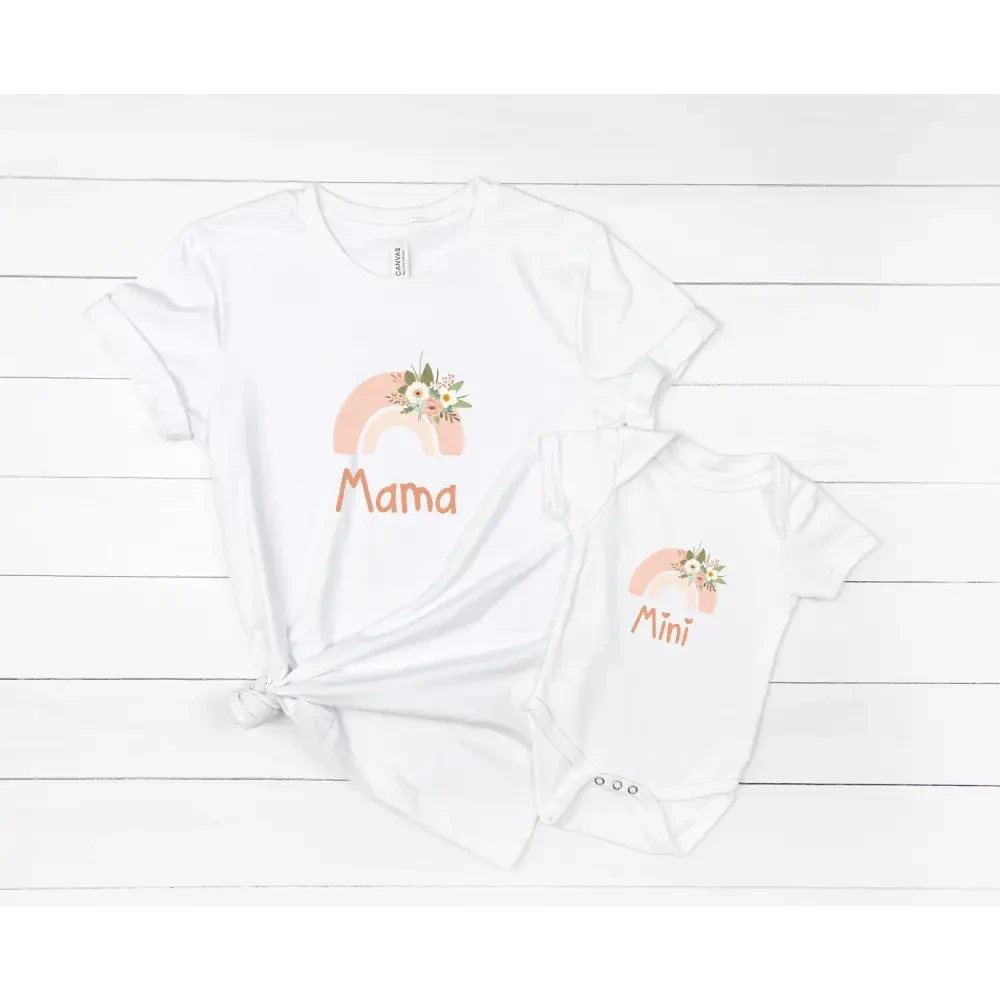 Mama & Mini Rainbow Floral Set - Timber Tinkers