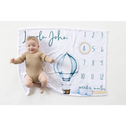 Milestone Blanket - Hot Air Balloon - Timber Tinkers
