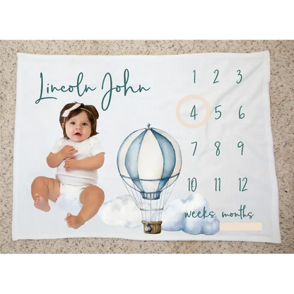 Milestone Blanket - Hot Air Balloon - Timber Tinkers