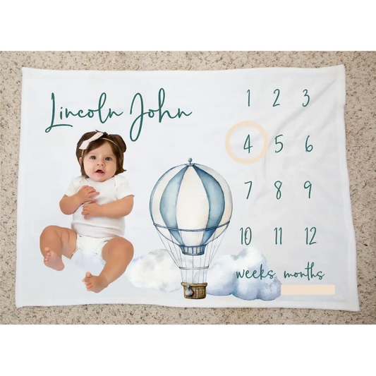 Milestone Blanket - Hot Air Balloon - Timber Tinkers