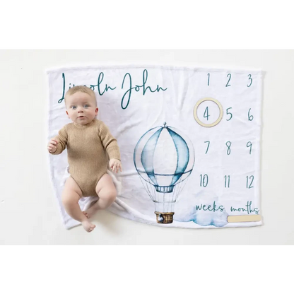 Milestone Blanket - Hot Air Balloon - Timber Tinkers