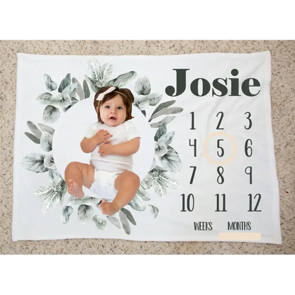 Milestone Blanket - Wreath Leaf - Timber Tinkers