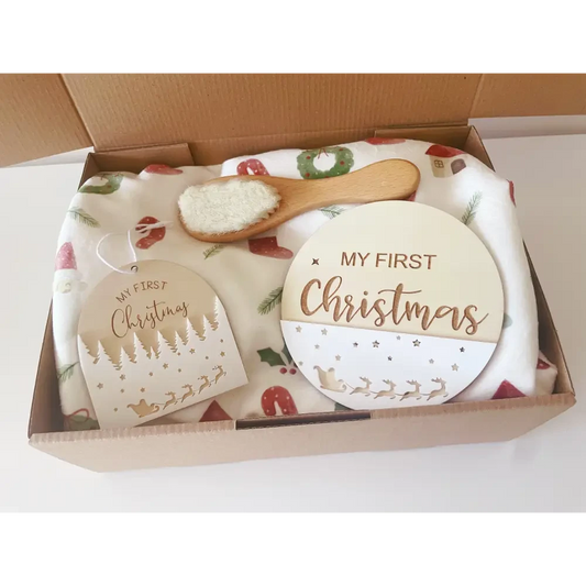 My First Christmas Gift Box - Santa - Timber Tinkers