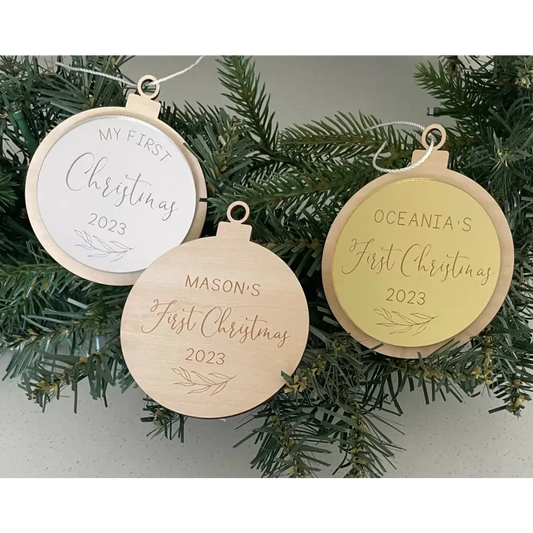 My First Christmas Ornament 3D - Timber Tinkers