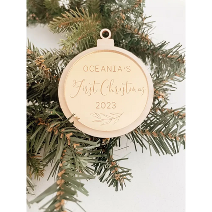 My First Christmas Ornament 3D - Timber Tinkers