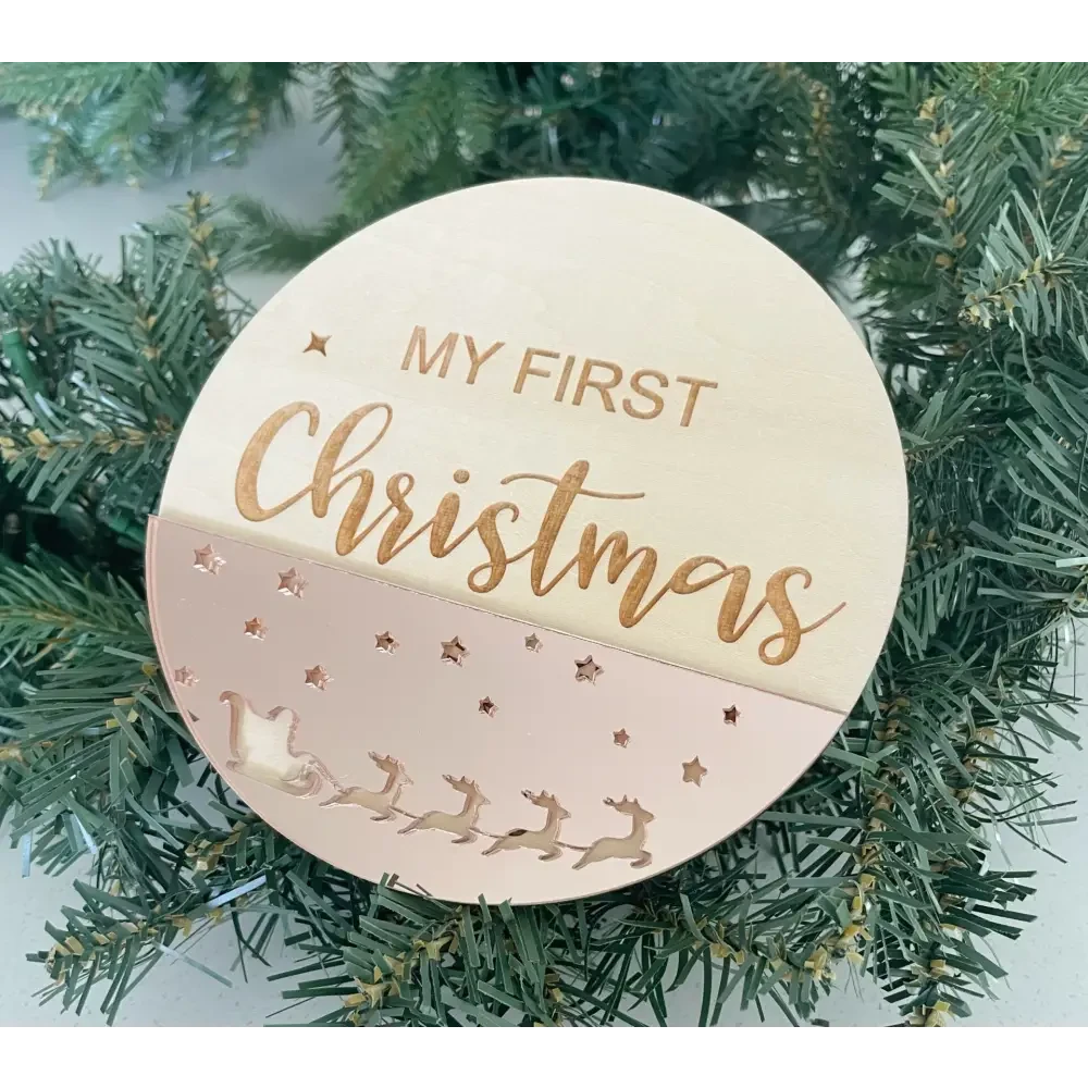 My First Christmas Plaque 3D - Timber Tinkers