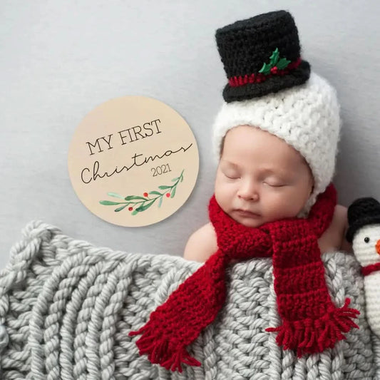 My First Christmas Plaque - Berry - Timber Tinkers