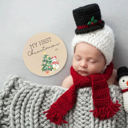 My First Christmas Plaque - Snowman - Timber Tinkers
