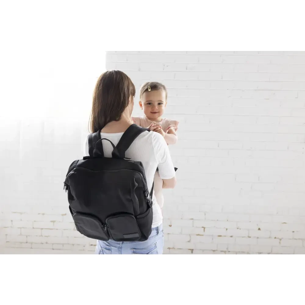 Neoprene Nappy Bag - Black - Timber Tinkers