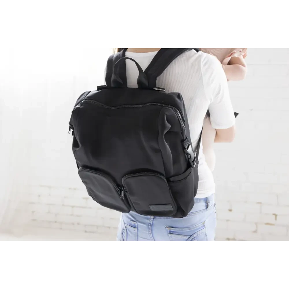 Neoprene Nappy Bag - Black - Timber Tinkers