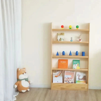 (New) SpaceSaver 80cm Bookshelf with 5 Tier - Varnished SolidWood - Timber Tinkers