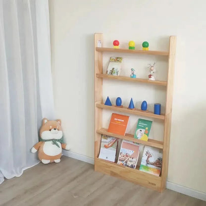 (New) SpaceSaver 80cm Bookshelf with 5 Tier - Varnished SolidWood - Timber Tinkers