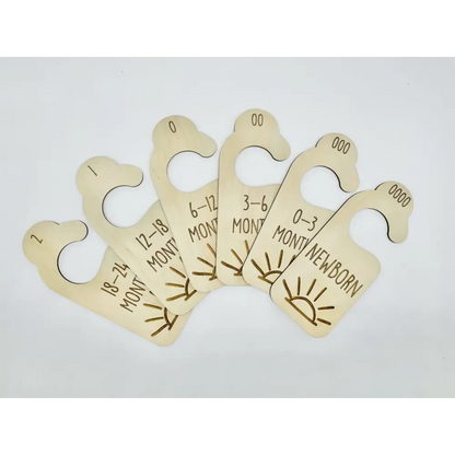 Nursery Wardrobe Dividers - Sun - Timber Tinkers