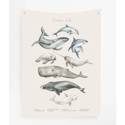 Ocean Canvas Wall Hang - Timber Tinkers