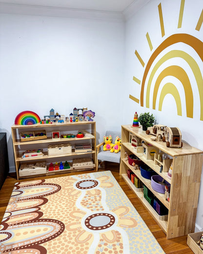 4 Tier Open-ended Toy Shelf -- Varnished Solid HardWood