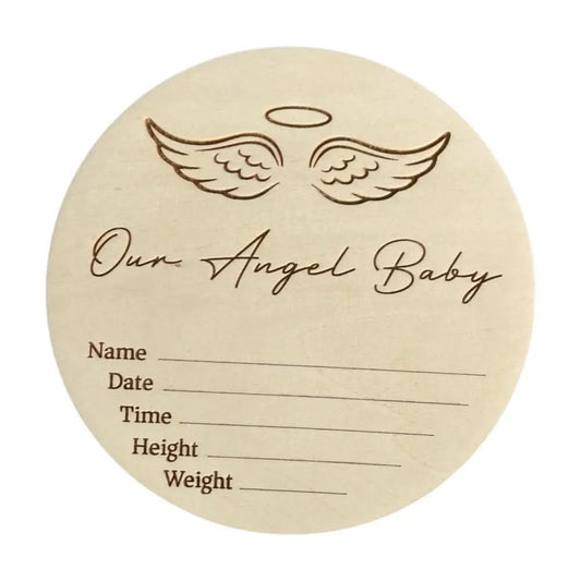 Our Angel Baby Birth Disc - Timber Tinkers
