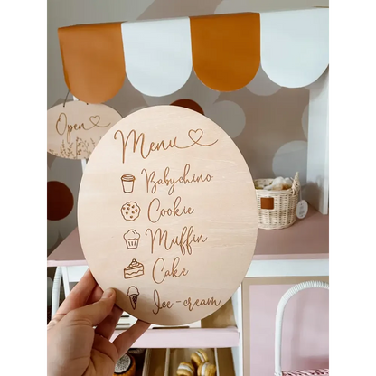 Oval Kids Menu - Timber Tinkers