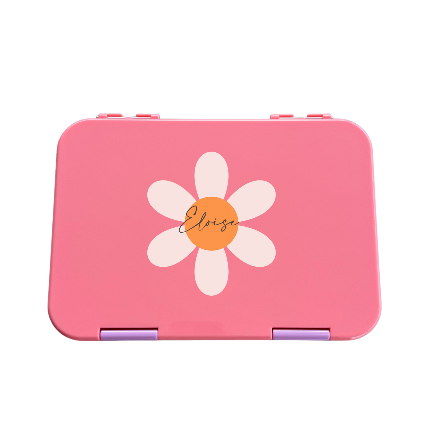 Personalised Lunch Boxes - Peach Daisy