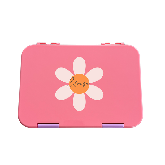 Personalised Lunch Boxes - Peach Daisy