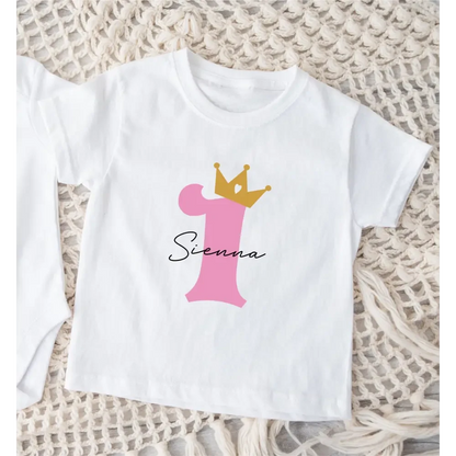 Personalised Birthday Crown T-Shirt - Timber Tinkers